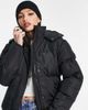 Brave Soul Brave Soul Tall bunny hooded puffer jacket in black - 1