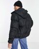 Brave Soul Brave Soul Tall bunny hooded puffer jacket in black - 2
