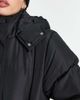 Brave Soul Brave Soul Tall bunny hooded puffer jacket in black - 3