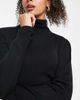 Brave Soul Brave Soul Tall juliet high neck knit sweater dress in black - 4