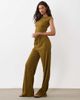 Brave Soul Brave Soul textured pants in olive green - part of a set - 1