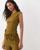 Brave Soul Brave Soul textured tank top in olive green - part of a set - 3