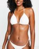 Brave Soul Brave Soul triangle bikini top with tie back in white - 2