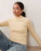 Brave Soul Brave Soul turtle neck ribbed sweater in oatmeal-Neutral - 1