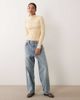 Brave Soul Brave Soul turtle neck ribbed sweater in oatmeal-Neutral - 2