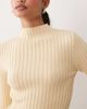 Brave Soul Brave Soul turtle neck ribbed sweater in oatmeal-Neutral - 3