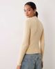 Brave Soul Brave Soul turtle neck ribbed sweater in oatmeal-Neutral - 4