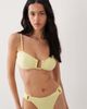 Brave Soul Brave Soul u-front bikini top in lemon yellow - 1