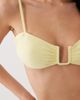 Brave Soul Brave Soul u-front bikini top in lemon yellow - 4