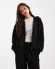 Brave Soul Brave Soul zip front hoodie in black scuba-style fabric - 1