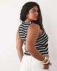 Brave Soul Plus Brave Soul Curve scoop neck tank top in black and cream stripe - 3