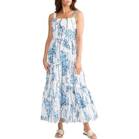 Brave+True Brave+True Carmen Tiered Print Midi Dress