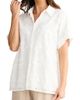 Brave+True Brave+True Felicity Floral Appliqué Cotton Blend Broderie Anglaise Button-Up Shirt - 3