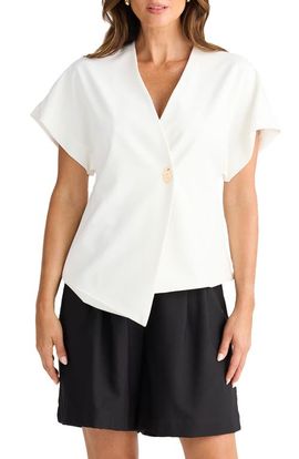 Brave+True Brave+True Origami Asymmetric Woven Top