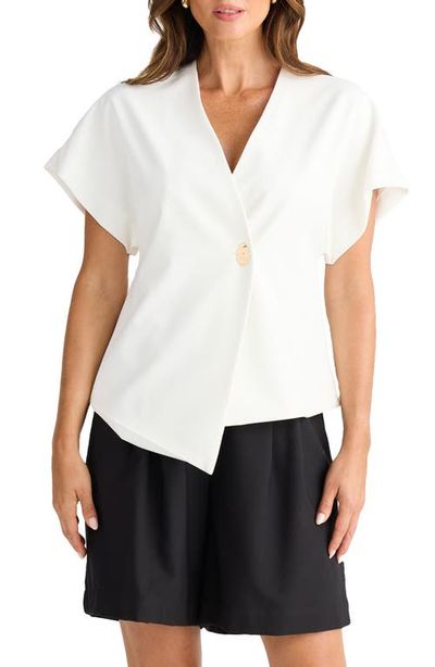 Brave+True Brave+True Origami Asymmetric Woven Top
