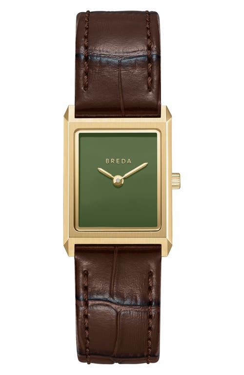 BREDA BREDA Virgil Leather Strap Watch, 16mm x 8mm