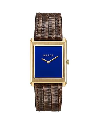 Breda Breda Virgil Leather Strap Watch, 26mm x 20mm