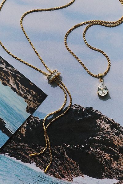 Brenda Grands Brends Grand Baguette Lariat Necklace