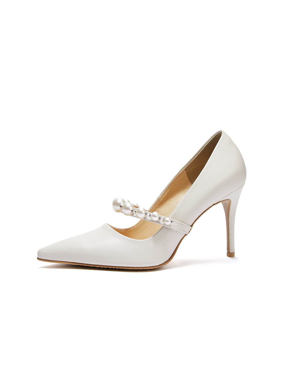 BRIANA My Pearl Stiletto Heels_Cream