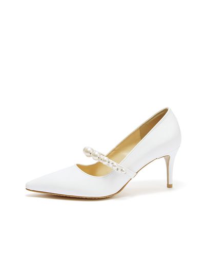 BRIANA My Pearl Stiletto Heels_White Patent