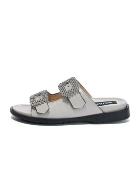 BRIANA Square Crystal Slippers_Cream