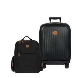 Bric's Bric's Taormina Front Pocket 21" Carry On Spinner & X Travel Nomad Backpack 2 Piece Luggage Set