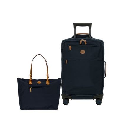 Bric's Bric's X Travel 21" Carry On Spinner & Large Sportina Tote Bag 2 Piece Luggage Set