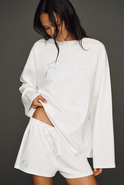BRIDEMERCH Just Married Cotton Long-Sleeve Top