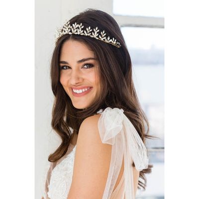 Brides & Hairpins Brides & Hairpins Acacia Swarovski Crystal & Pearl Crown Comb (Nordstrom Exclusive)