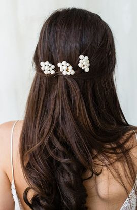 Brides & Hairpins Brides & Hairpins Ataya Set of 3 Faux Pearl Hair Combs (Nordstrom Exclusive)