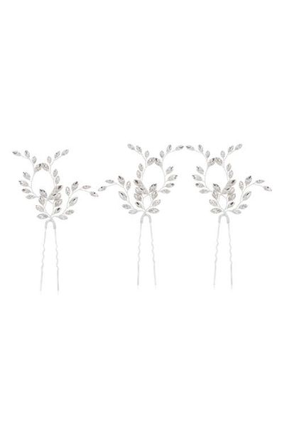 Brides & Hairpins Brides & Hairpins Fawn Set of 3 Swarovski Crystal Hair Pins