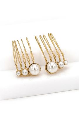 Brides & Hairpins Brides & Hairpins Feya Set of 2 Imitation Pearl Hair Combs