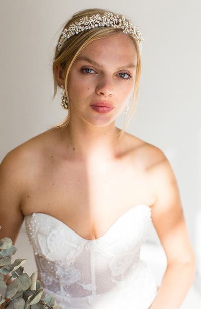 Brides & Hairpins Brides & Hairpins Iriyah Crystal & Freshwater Pearl Crown (Nordstrom Exclusive)
