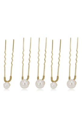 Brides & Hairpins Brides & Hairpins Iva Set of 5 Imitation Pearl Bobby Pins