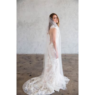 Brides & Hairpins Brides & Hairpins Joli Silk Tulle Floor Length Veil (Nordstrom Exclusive)