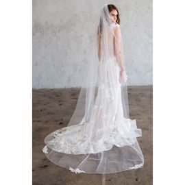 Brides & Hairpins Brides & Hairpins Lace Trim Chapel Veil