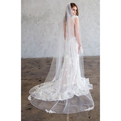 Brides & Hairpins Brides & Hairpins Lace Trim Chapel Veil