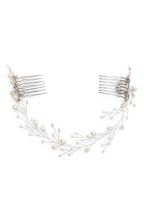 Brides & Hairpins Brides & Hairpins Leona Pearl & Crystal Halo Comb