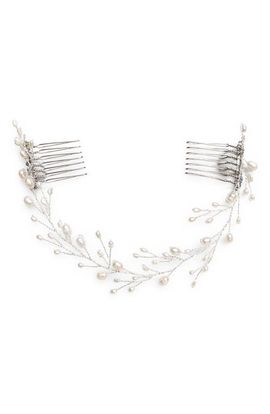 Brides & Hairpins Brides & Hairpins Leona Pearl & Crystal Halo Comb