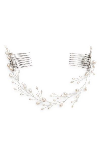 Brides & Hairpins Brides & Hairpins Leona Pearl & Crystal Halo Comb