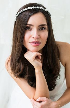 Brides & Hairpins Brides & Hairpins Parthena Crystal & Imitation Pearl Crown (Nordstrom Exclusive)