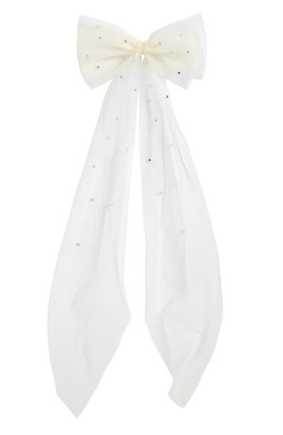 Brides & Hairpins Brides & Hairpins Solene Embellished Tulle Bow