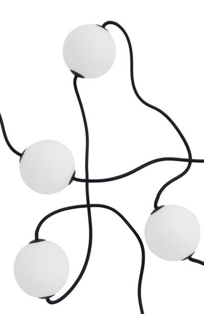 Brightech Brightech 30 ft, 10‑light Plug‑In Water‑Resistant LED Outdoor String Lights, White Frosted Plastic Orb Patented Design