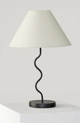 Brightech Brightech Squiggle 22" LED Table Lamp with Twisting Base and Ivory Empire Shade