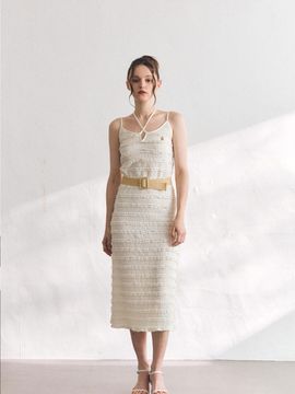 BRILLE MONTHS Frill Holiday dress [Light Beige]