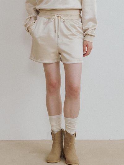 BRILLE MONTHS Shining Shorts [Light Beige]