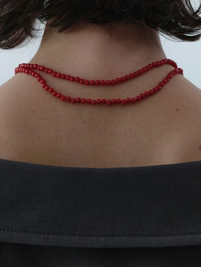 BRILLPIECE Red Long Necklace