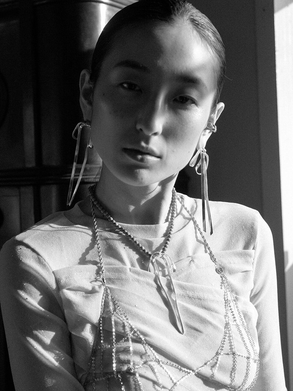 BRILLPIECE Ribbon drop earring