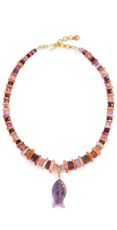 Brinker + Eliza Brinker + Eliza Coastal Muse Necklace Amethyst/Shell One