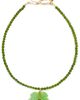 Brinker + Eliza Brinker + Eliza Groovy Necklace Green Multi One - 1